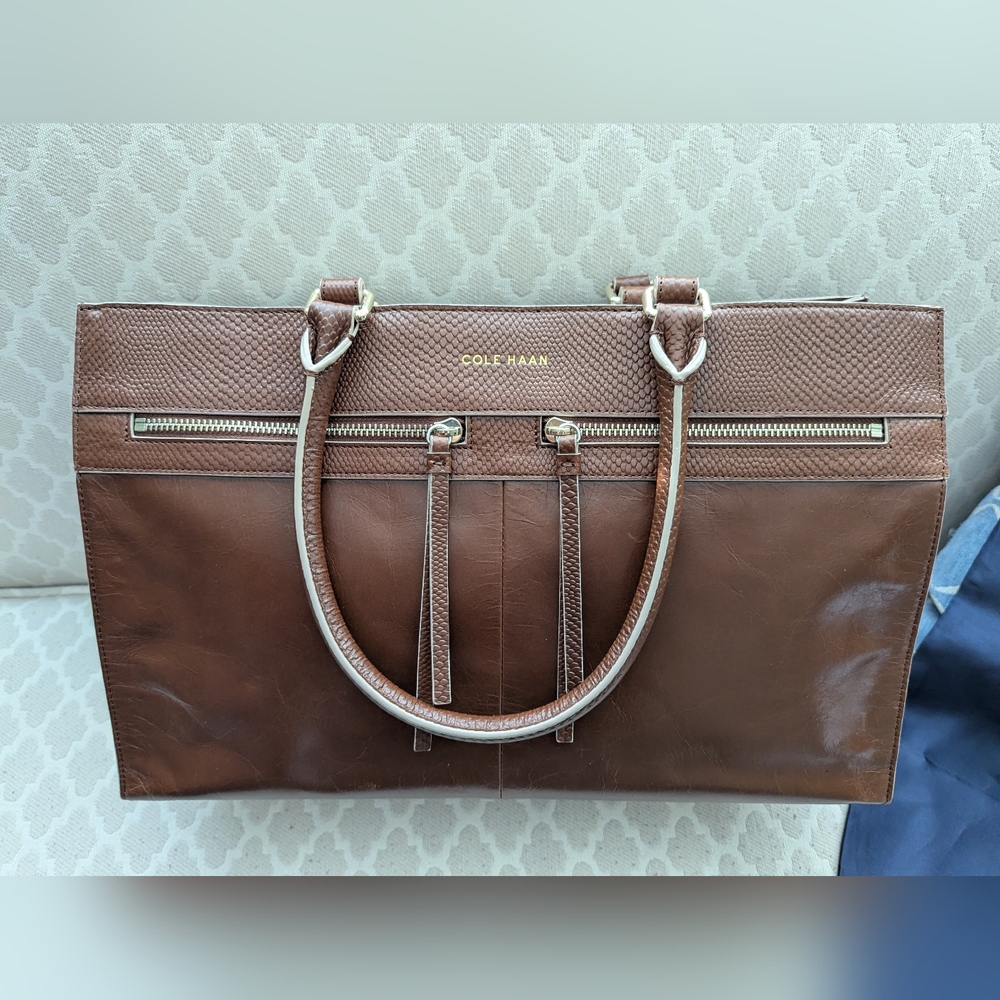 Cole Haan Chocolate Leather Handbag
